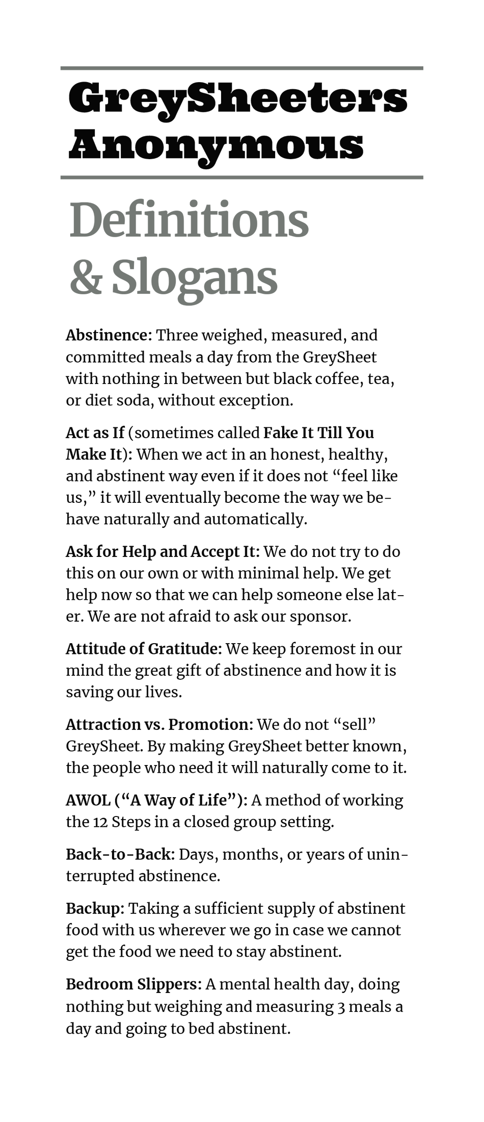 2022 Definitions folded