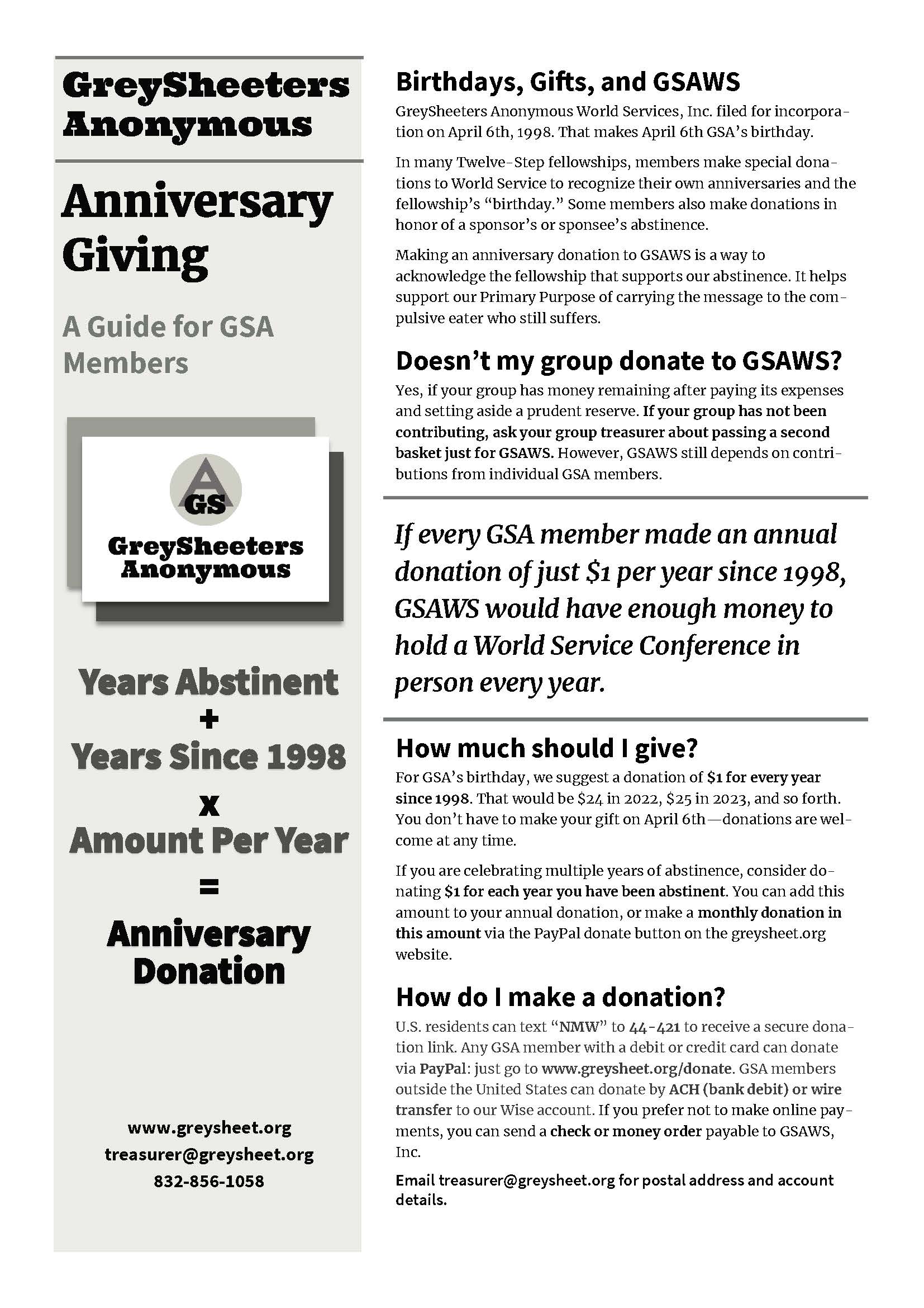 Anniversary Donations A4