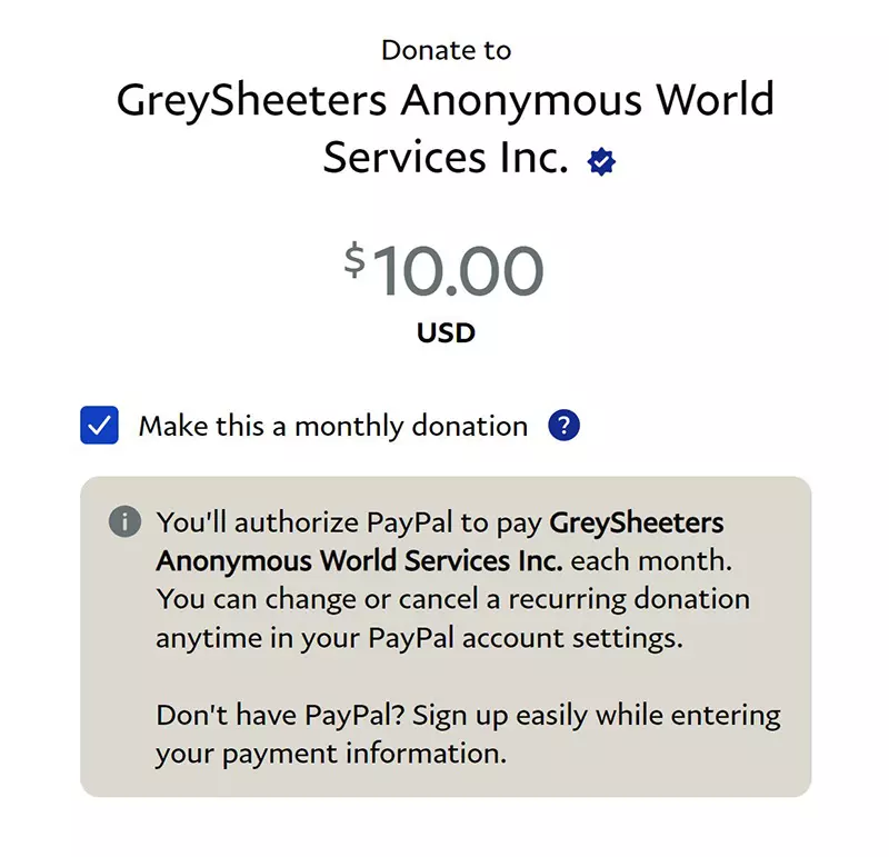 recurring donation paypal