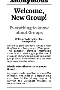 GSA Group Welcome Pamphlet